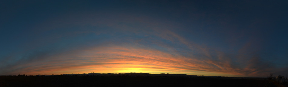 Orange Panoramic Sunset Clouds, Cirrus 2
