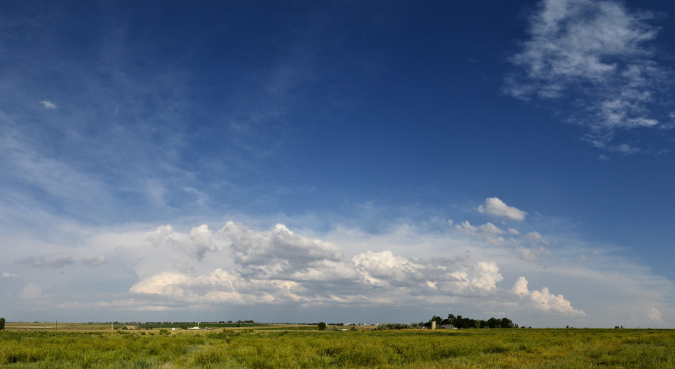 Thunderstorm over Weld County CO, Cumulus Clouds