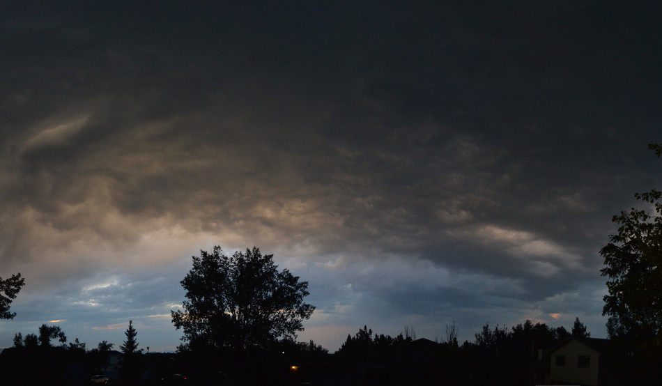 Swirly Underside of a Thunderstorm, Panoramic