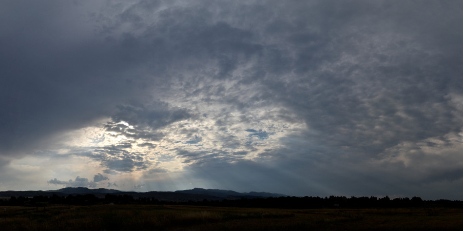 Stormy Backlit Panoramic Clouds