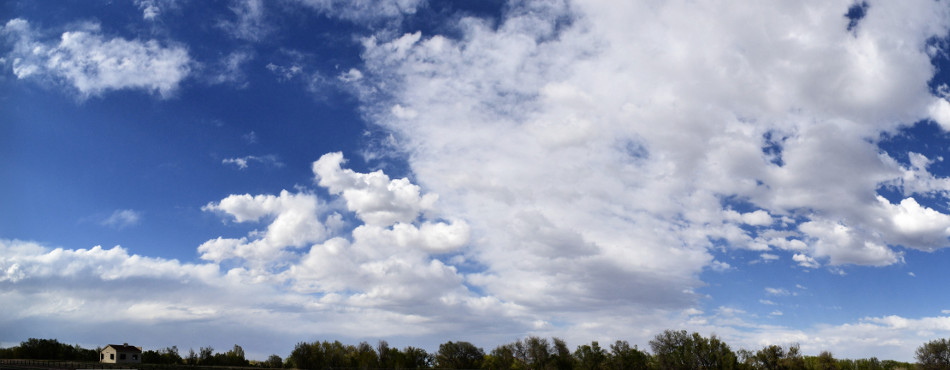 Panoramic Fluffy Clouds