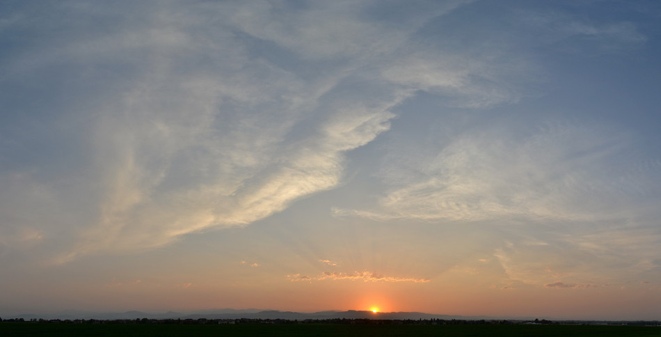 Cirrus Sunset Panoramic