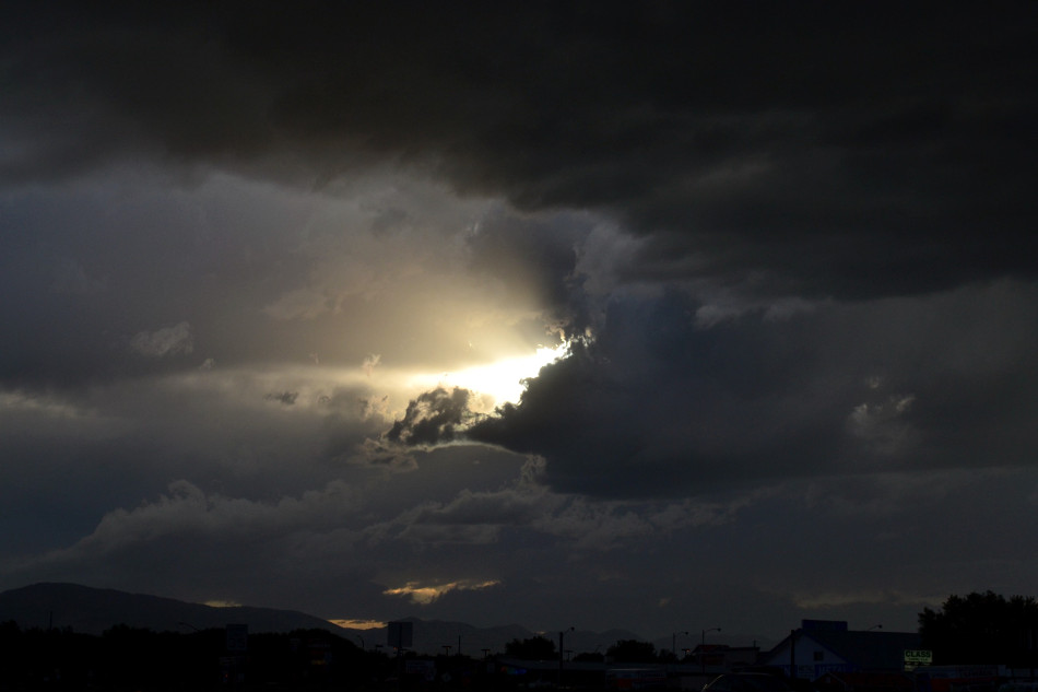 Sunburst Behind Stormy Clouds