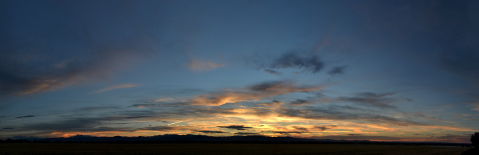 Cirrus Sunset Panoramic