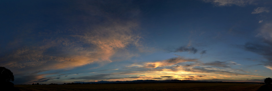 Cirrus Sunset Panoramic 2