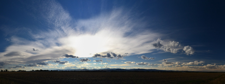 Backlit Cirrus Clouds Panoramic