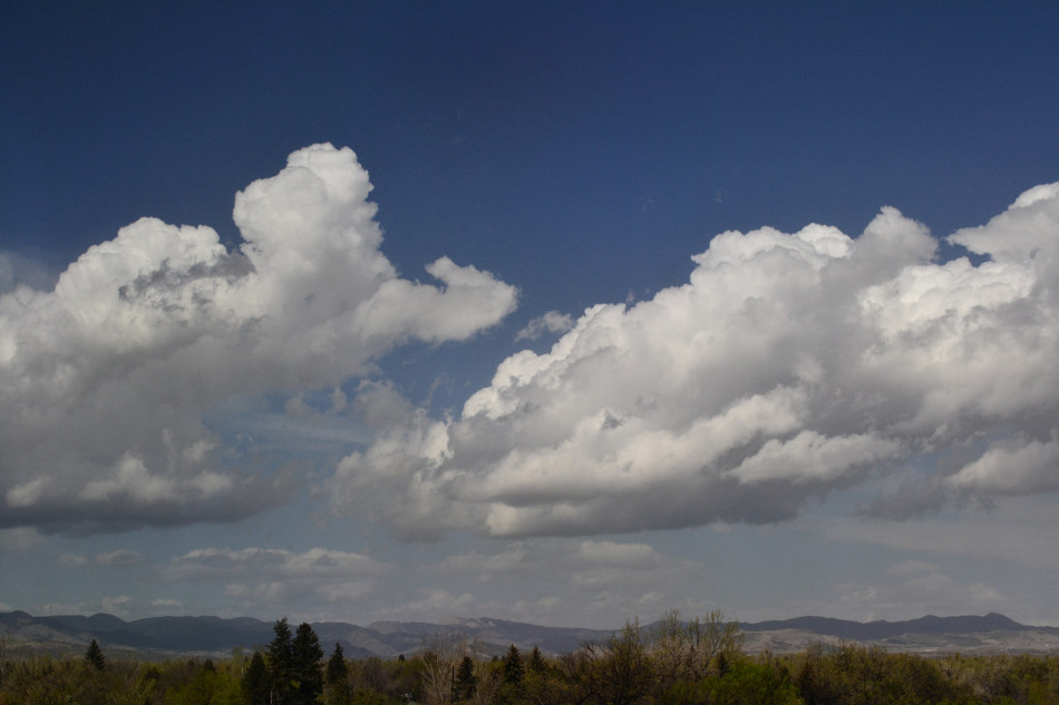 Springtime Cumulus Clouds in Colorado 2