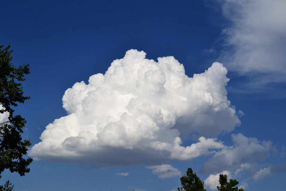 Single Fluffy Cumulus Cloud