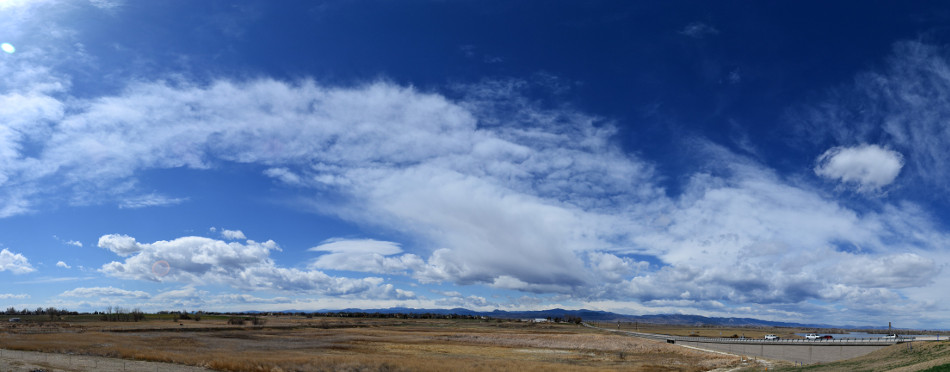 Panoramic Bright Cirrus Clouds