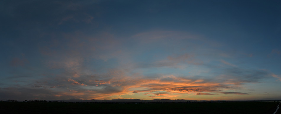 Cirrus Clouds Panoramic Sunset 2