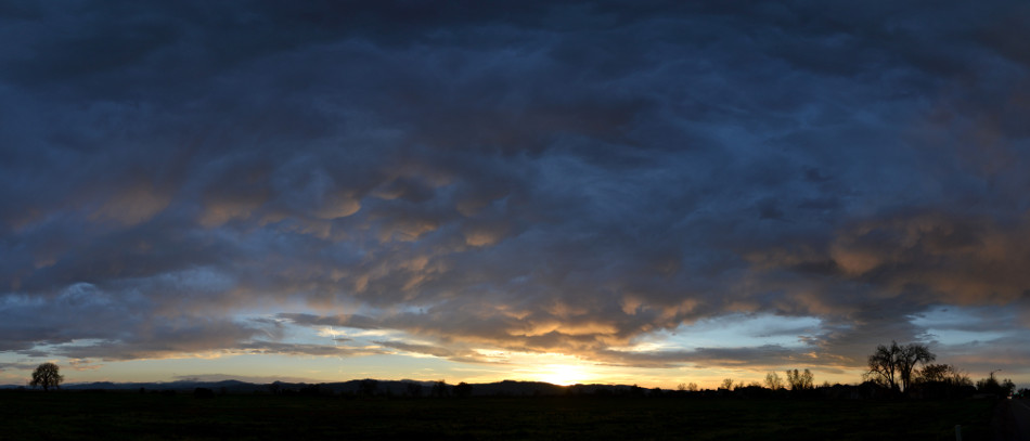 Mammatus Clouds, Sunset Panoramic