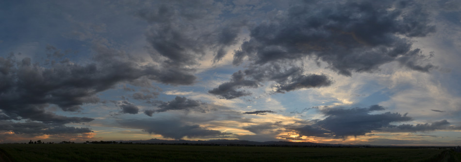Gorgeous Mixed Clouds and Colors Panoramic Sunset 2