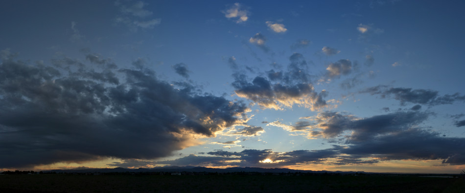 Dark Stratus Cloud Panoramic Sunset