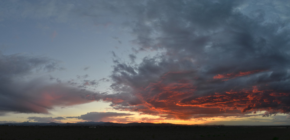 Dark Stratus Cloud Panoramic Sunset 3