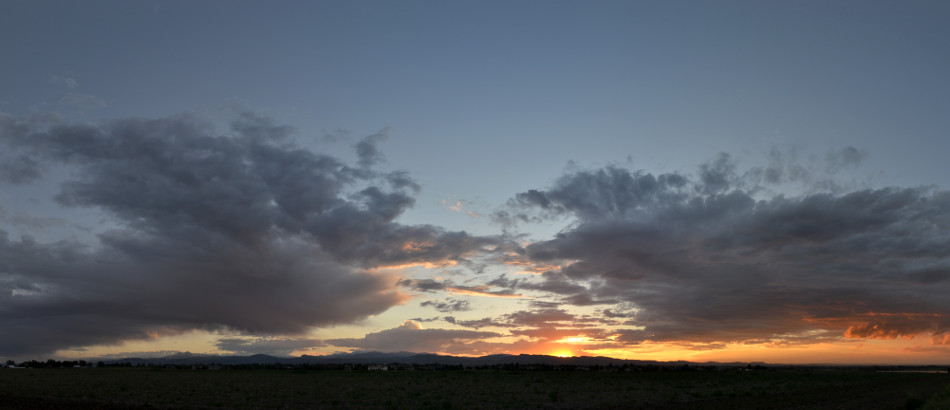 Dark Stratus Cloud Panoramic Sunset 2