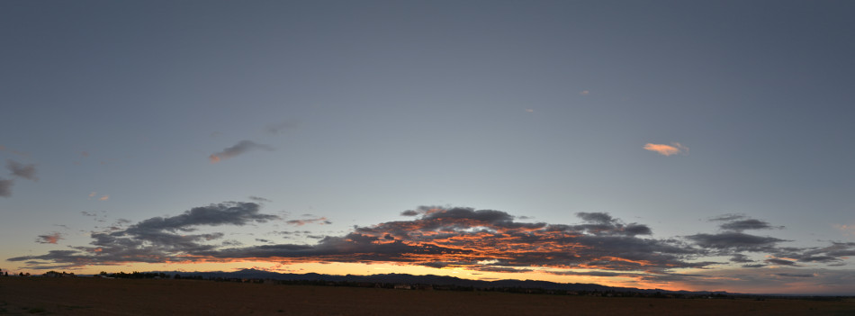 Low Orange Clouds at Sunset